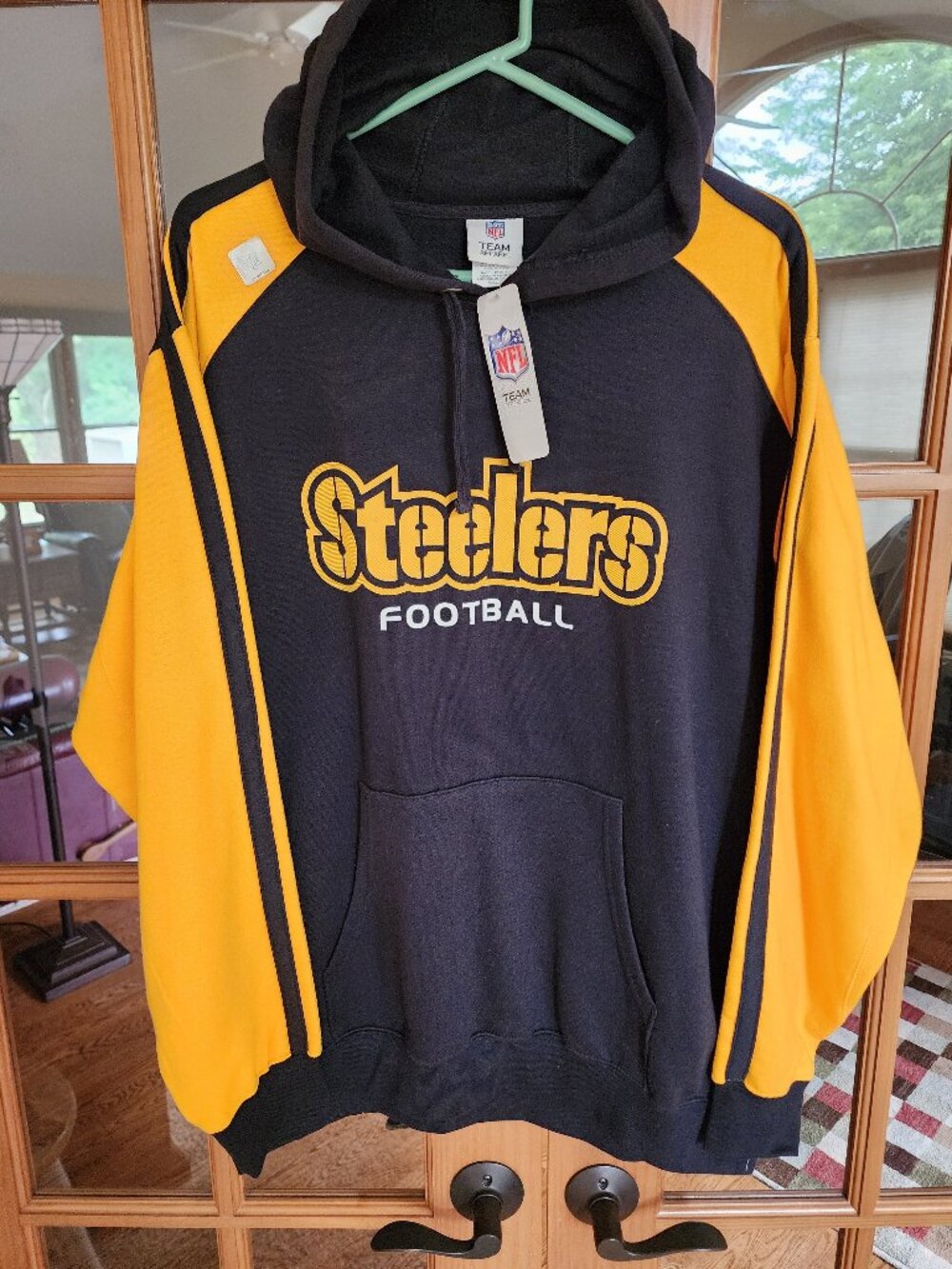 NFL Men's Pittsburgh Steelers Long Sleeve Pullover Cotton Hoodie Size XL